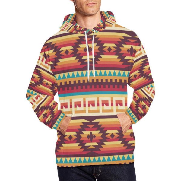 Aztec Native American Tribal Navajo Indians Print Men Pullover Hoodie