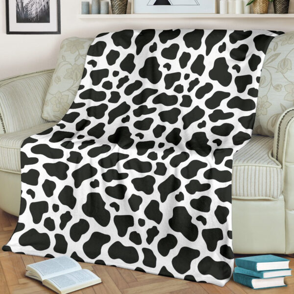 Black Cow Pattern Print Blanket