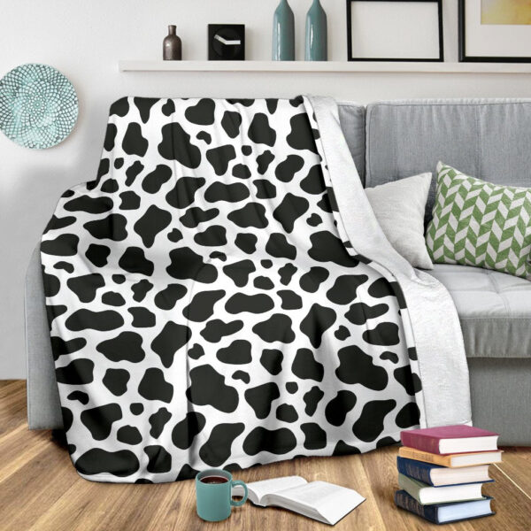 Black Cow Pattern Print Blanket