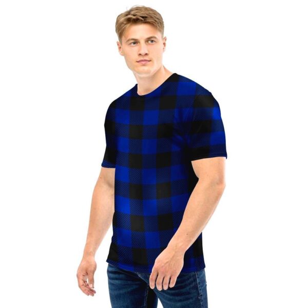 Blue Buffalo Plaid Men T Shirt