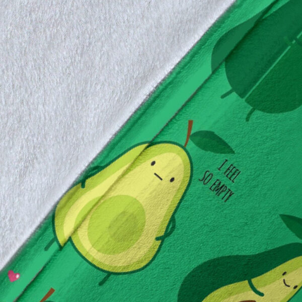 Cartoon Green Avocado Pattern Print Blanket