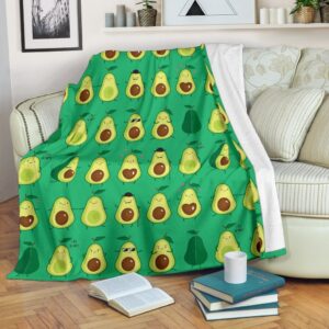 Cartoon Green Avocado Pattern Print Blanket 272d025b ca29 4b76 9cd5 bfcfba2bf39d