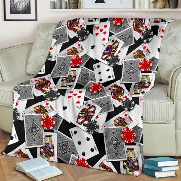 Casino Poker Print Pattern Blanket