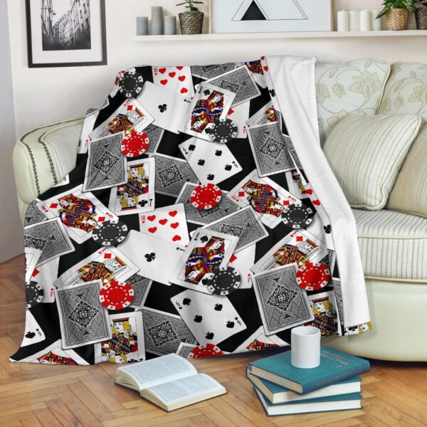 Casino Poker Print Pattern Blanket