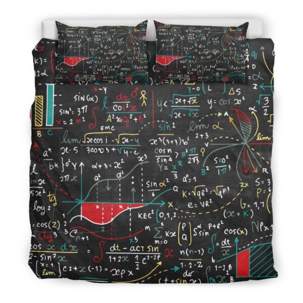 Math Print Pattern Duvet Cover Bedding Set