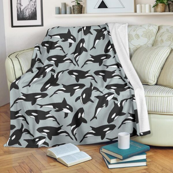 Orca Killer Whale Print Pattern Blanket