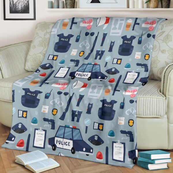 Pattern Print Police Blanket