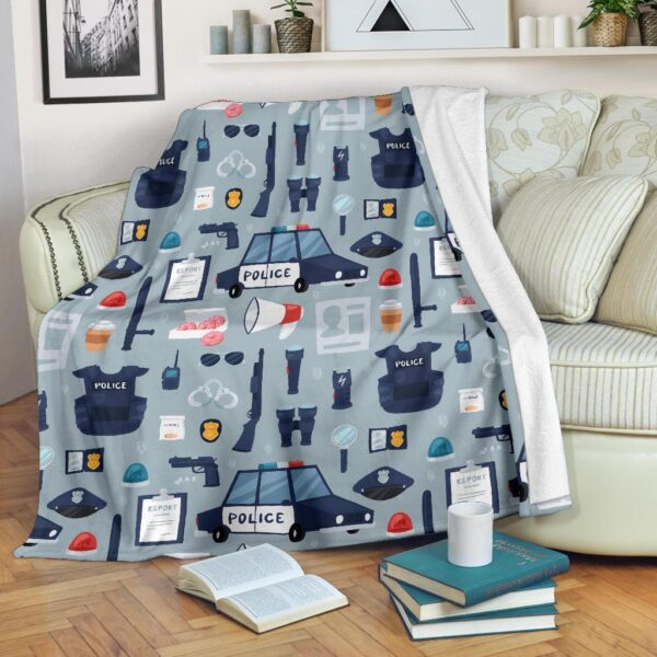 Pattern Print Police Blanket