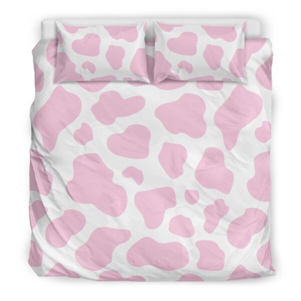 Pink Cow Pattern Print Duvet Cover Bedding Set