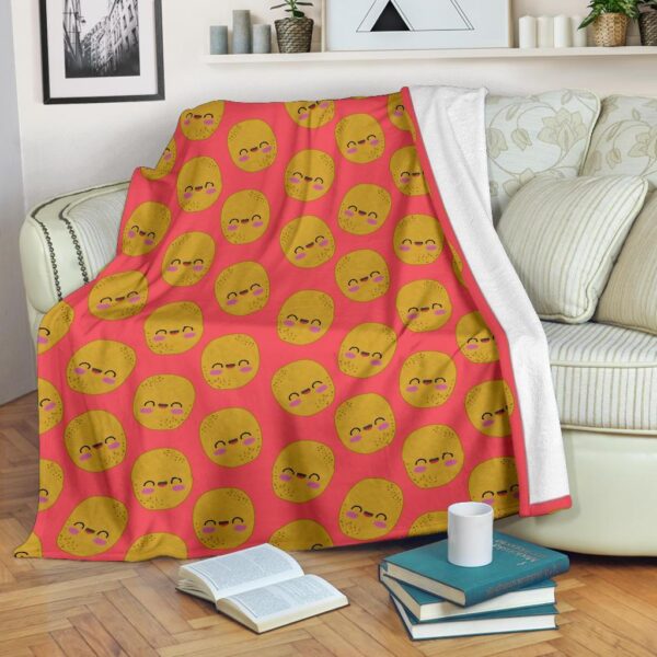 Potato Smile Pattern Print Blanket