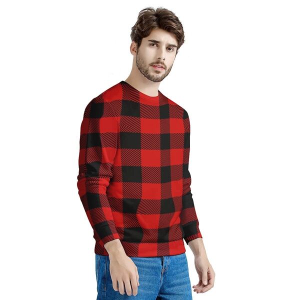 Red Plaid Men’s Sweatshirt