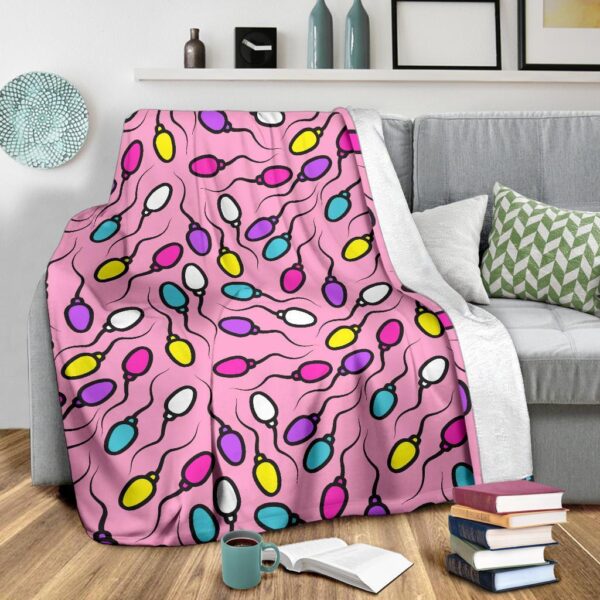 Sperm Anatomy Pattern Print Blanket