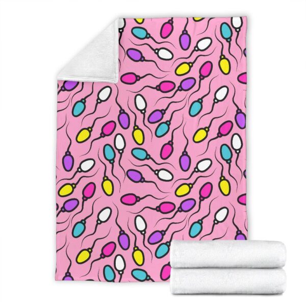 Sperm Anatomy Pattern Print Blanket