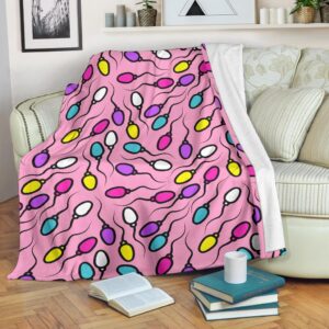 Sperm Anatomy Pattern Print Blanket f76af73e 02ba 4492 9325 37e491f5d7bb