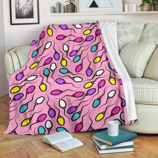 Sperm Anatomy Pattern Print Blanket