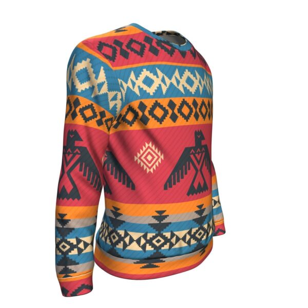 Tribal Navajo Native Indians American Aztec Print Men Crew Neck Sweatshirt