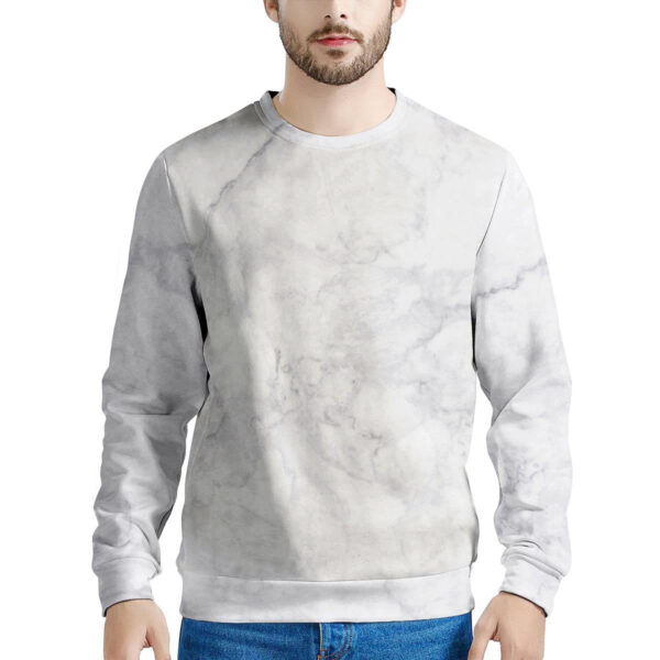 White Marble Men’s Sweatshirt